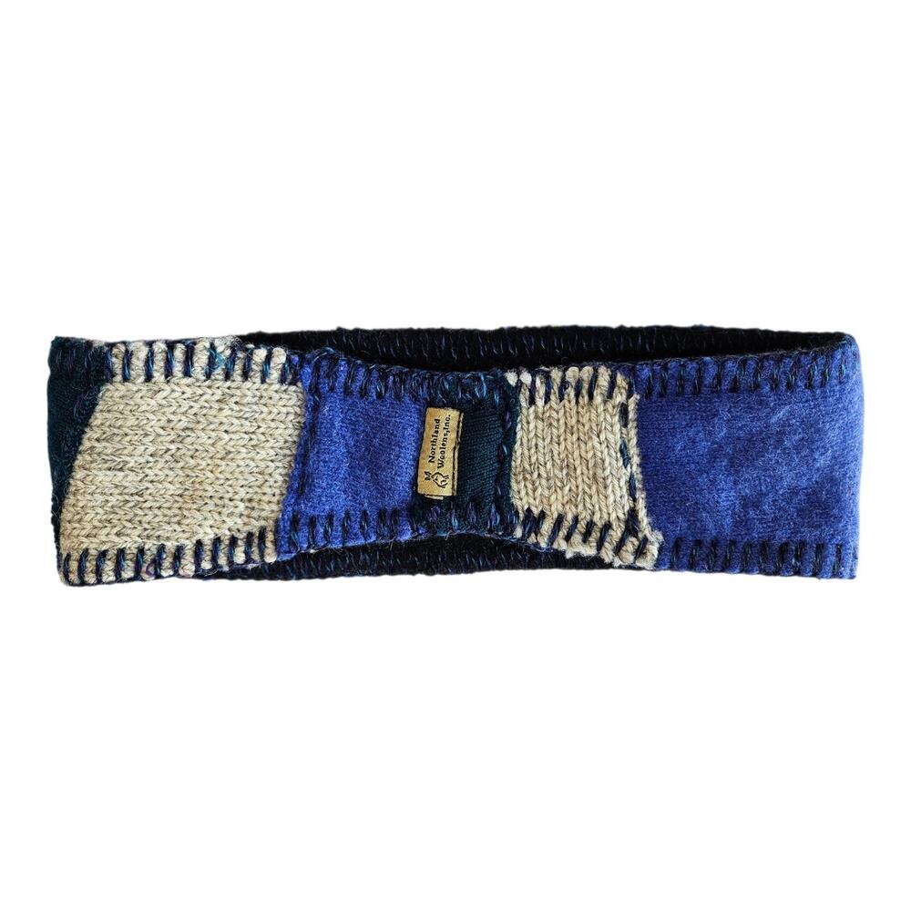 NORTHLAND WOOLEN INC Women's Boho Patchwork Headband Wool with Fleece Lining - Picture 4 of 6